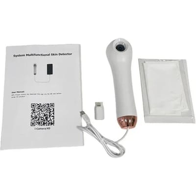 Multifunctionele Detector voor Hoofdhuid, Huid, Haarzakjes, HD Visuele Huidanalysator Machine, Vergrootglas, Dermatoscoop, Telefoon/Tablet Aansluiting gray