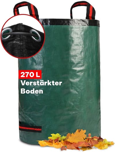 Tuinafvalzak - Bladenzak Groen - Tuin Opruimen - Scheurvast Materiaal - 270 Liter - Groen