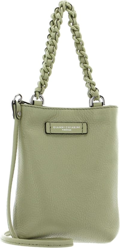 GIANNI CHIARINI Leren Schoudertas Handtas Camilla Crossbody Bag Salad Green Lichtgroen