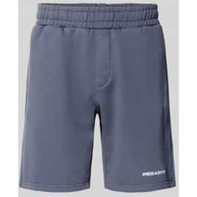 Sweatshorts met elastische band en gestikt logo