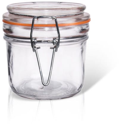 Orion Weckpot met Beugelsluiting - 220 ml - Vierkant - Dik Glas - Luchtdicht - Voorraadpot voor Kruiden & Jam