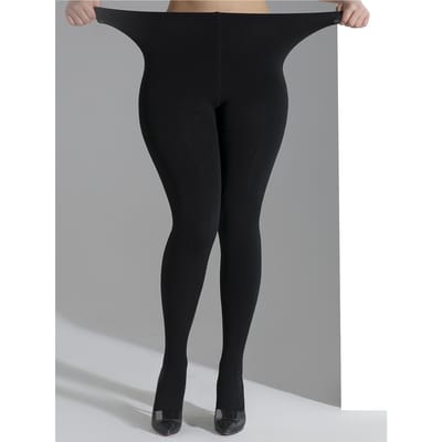 Une Paire De Collants En Laine Chaude Grande Taille Polaire Pour Femmes 0XL-2XL gray