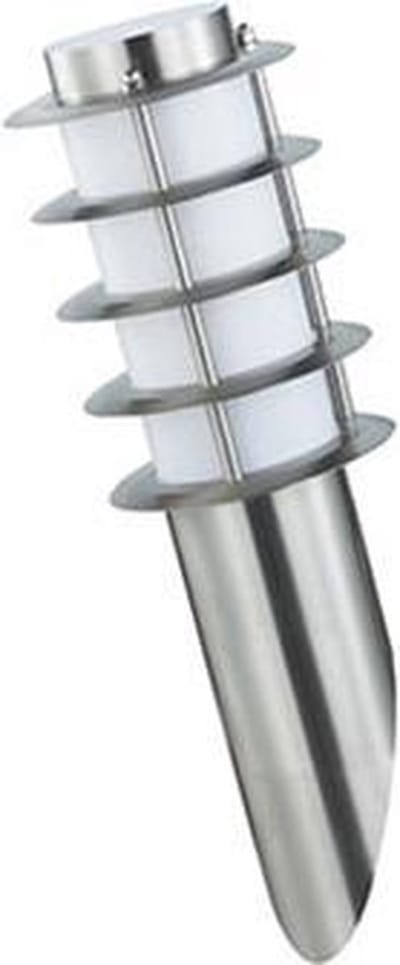 LED Tuinverlichting - Buitenlamp - Nalid 1 - Wand - RVS - E27 - Rond