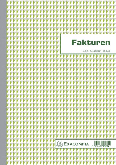 Exacompta 5x Facturen 29,7x21cm 50 blad doorschrijfpapier dupli - Nederlandstalig - - 23284X