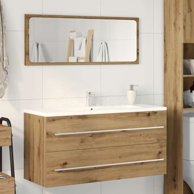 vidaXL - Badkamer - wastafelkast - Artisan - Oak - 100x38,5x48 - cm - Engineered - Wood