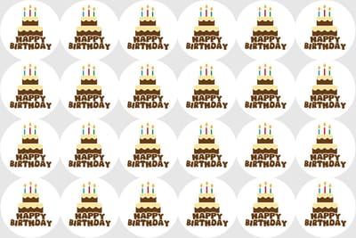 Sluitsticker happy birthday - Verjaardagsstickers
