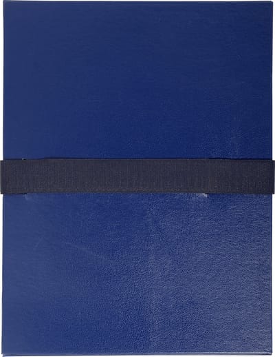 Exacompta 10x Map met uitrekbare rug in balacron met klittenbandskuiting - 24x32 cm - Donkerblauw - 2652E