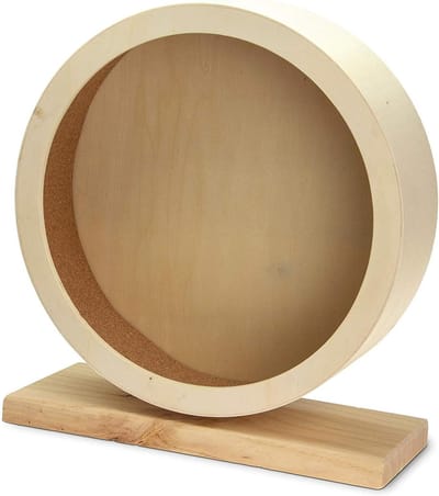 Loopwiel Knaagdier - Houten renwiel - Dieren Beweging - Gesloten sporten gangway - Diameter 285 cm - Naturel