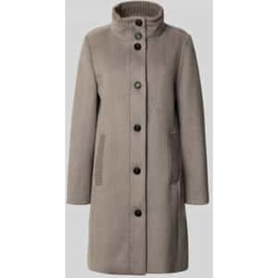 Slim fit lange jas met wol