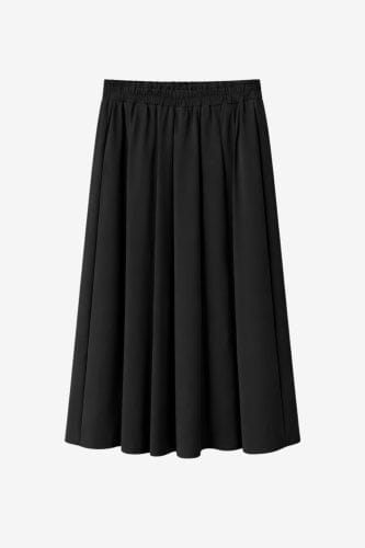 Raika skirt technical jersey | Black - Black / S