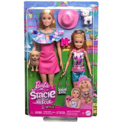 Stacie poppentasje met 2 poppen Mattel