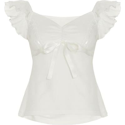 Xiaofei Mouwloos Vest Dames Buitenkleur Sexy V-Hals Geplooide Taille Skinny Top L wit