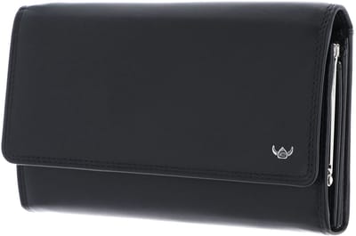 Golden Head Leren portemonnee Polo RFID Protect Damenbörse 2821 Schwarz zwart