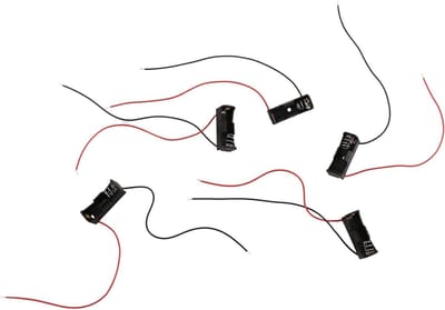 Batterijhouder Clips - 12V Houder - Energie Koppelen - Kunststof Kwaliteit - 5 Stuks - Zwart