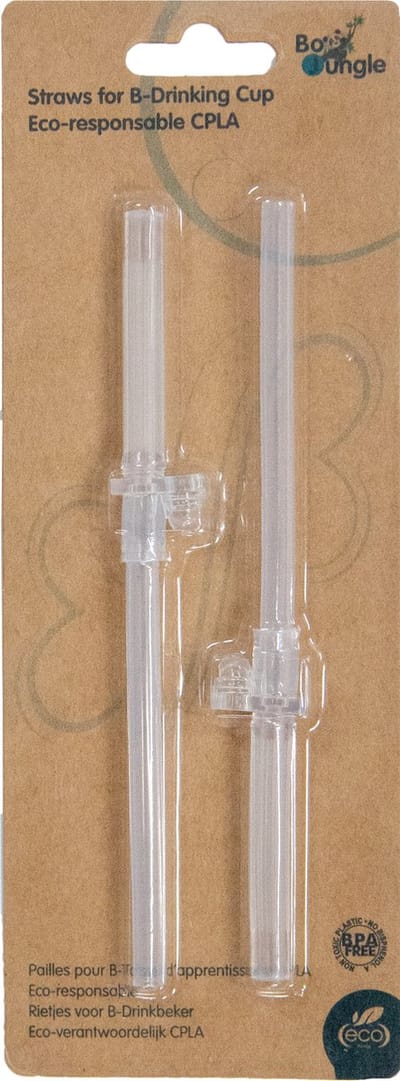 Bo Jungle - Rietjes voor CPLA Drinkbeker peuter - 2 stuks - Straw for Drinking Cup CPLA