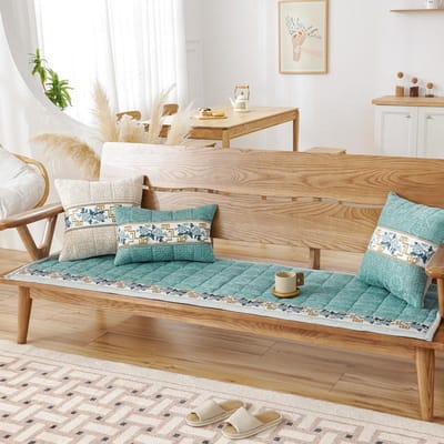 Kussenhoes voor bank van massief hout, nieuw, hoogwaardig, verdikt, antislip, Chinees mahoniehouten bankkussen voor alle seizoenen 50*150cm