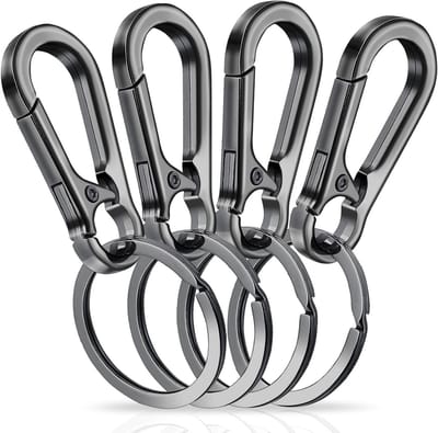Robuuste metalen sleutelhanger met zinklegering, snelontgrendelbare karabijnhaak en sleutelhangerhouder voor dagelijks gebruik