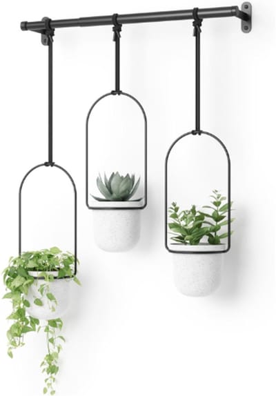 Umbra Triflora hangende bloempotten, Wit