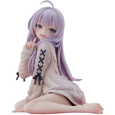 10cm Anime Heksenreis Vliegende Trui Zittende Houding Ilena Schattig Meisje PVC Poppen Verzameling Modelpop Bureau Decoratie gray