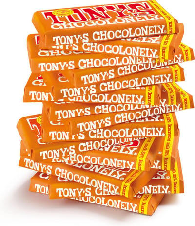 Tony's Chocolonely Chocolade Reep Melk Karamel Zeezout Verjaardag Cadeau Vrouw of Man Geschenkset voor Man en Vrouw 15 x 180 gram Chocola