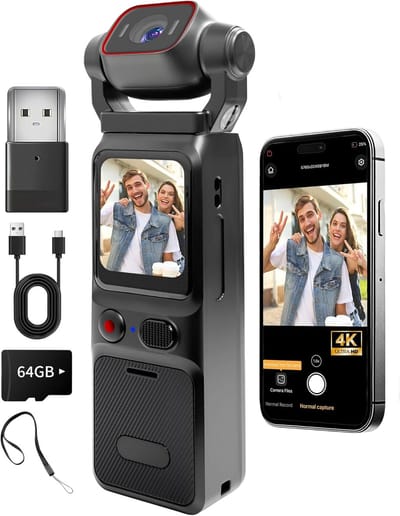 Thijox - 4K Body Camera met WiFi, Touchscreen Action Cam, Schokbestendig, Lange Batterijduur, Sport Camera voor Outdoor Sporten, Fietsen, Reizen