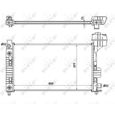 Radiator, motorkoeling NRF 54718