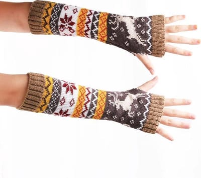 Finnacle - Armwarmers - Polsverwarmers - Lange Vingerloze Handschoenen - Handwarmers - Winter/Kerst Accessoire - One Size
