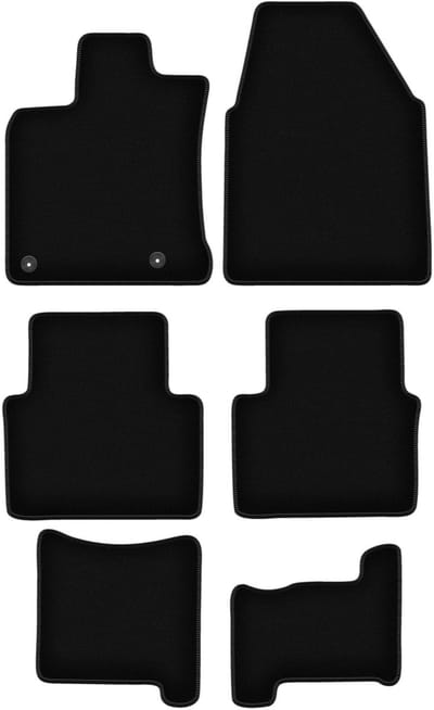 BASIC zwarte velours matten voor: Nissan Qashqai +2 crossover (2007-2013)