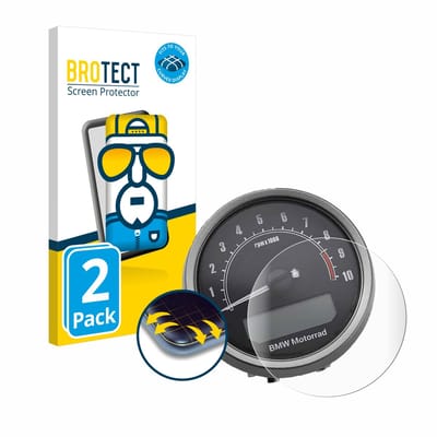 BROTECT - Screenprotector voor BMW R NineT Scrambler 2016-2019 Snelheidsmeter - Folie Beschermfolie transparant volledig dekking - 2 Stuks