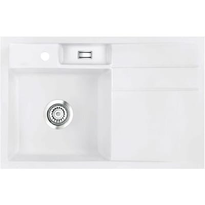 Systemceram Keradomo Bela 78 F sink left for flush mounting with manual override, incl. tap hole 551901-12