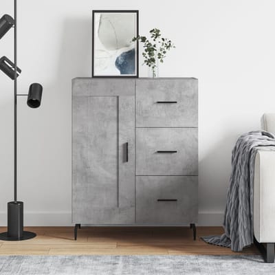 vidaXL Dressoir 69,5x34x90 cm bewerkt hout betongrijs
