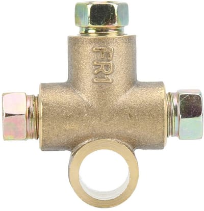 Dailygoods- T-stuk 10mm - 3 Manier - Lijn Connector - Mannelijke Moeren - Korte Unies - Geschikt voor Wasmachine/Droger Afvoer