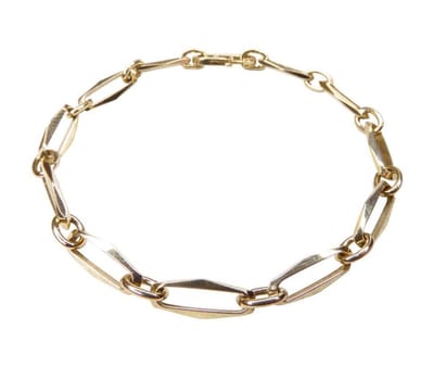 Gouden closed forever schakelarmband