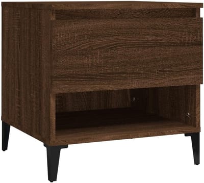 Bijzettafel Rechthoekig 50x46x50 cm Massief Hout Eikenkleur Woonkamertafel