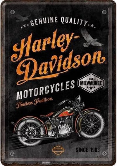Wandbordje  - Harley Davidson Timeless Tradition