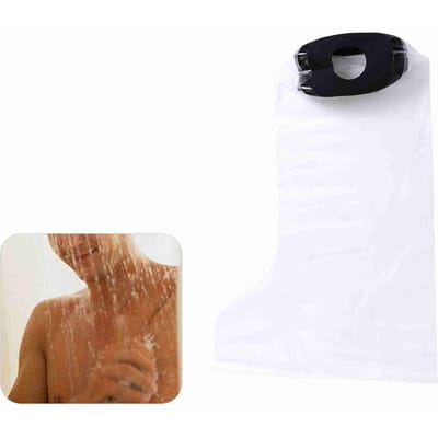 Waterbestendige Beschermer Voet Been Knie Cover voor Douche Volwassene Lang Been black