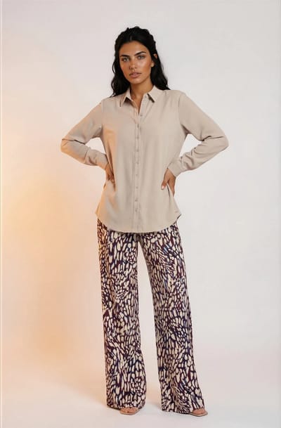MI PIACE - Travel Blouse Uni 60840 Latte - Maat : M