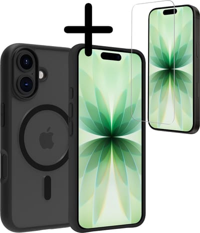 Hoesje Met Screenprotector - Geschikt voor Apple iPhone 17 - Magsafe Compatible - Sterk & Shockproof - Back Cover - Shock Proof Case - Telefoon Hoes - Zwart