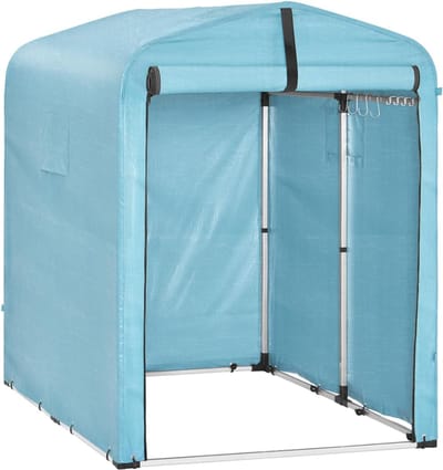 KAD® Fietsenstalling - Fietsberging - Fietsenhok - Lichtblauw - 176cm x 120cm x 163cm