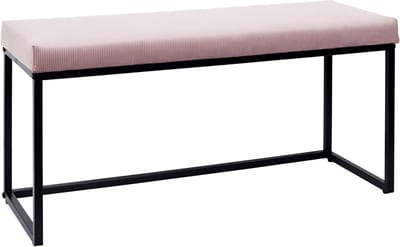 Zitbank Entree Roze Fluweel Ribbelstof Scandinavisch design