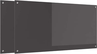 vidaXL - Keukenachterwand - 2 - st - Donkergrijs - 120 - x - 60 - cm - gehard - glas