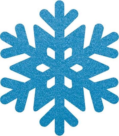 Sneeuwvlok 3 vilt onderzetters - Lichtblauw - 6 stuks - ø 10cm - Kerst onderzetter - Tafeldecoratie - Glas onderzetter - Woondecoratie - Tafelbescherming - Onderzetters voor glazen - Keukenbenodigdheden - Woonaccessoires - Tafelaccessoires