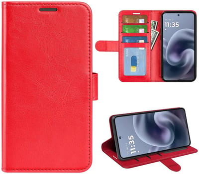 MobyDefend Hoesje - Geschikt voor Motorola Moto G86 Power - Wallet Book Case (Sluiting Achterkant) - Rood