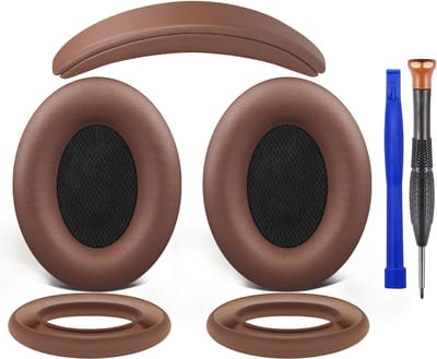 Vervangende Oorkussens en Hoofdband met Siliconen Bescherming voor Over-Ear Hoofdtelefoons - Geschikt voor Bose QuietComfort 15 en 2 - Koffiekleur