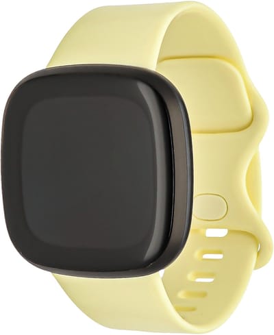 123watches sport band - geel - SM - Geschikt voor Fitbit Versa 3 & 4 / Sense