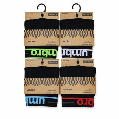 Boxer Umbro comb - 95% katoen + 5% elastaan - 4 paar - assortiment - maat XXL