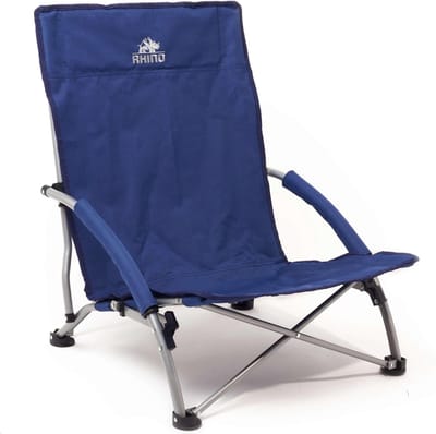 Happy Rhino - Strandstoel Taiga - Lichtgewicht - Blauw - Kampeerstoel - Polyester - 38 x 3 x 20 cm