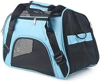 Draagbare Huisdiertas - Reismand Hond - Veilig Vervoer - Handsfree Comfort - 43 x 22 x 26 cm - Blauw