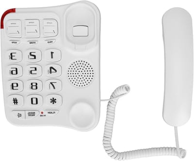 Telefoon met Grote Knoppen - Vaste Telefoon - Eenvoudig Bellen - Versterkt Geluid - N.v.t. - Wit