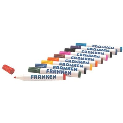 Franken Boardmarker Z1901, navulbaar, 10 stuks, geassorteerde kleuren, lijndikte 2 - 6 mm